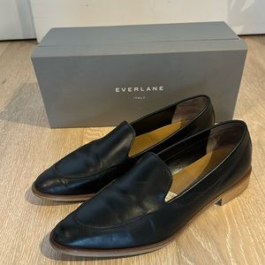 Everlane leather loafers Black size 10